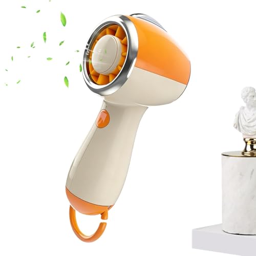 Generico Ventilador de mano, herramienta refrescante potente portátil recargable, ventilador portátil de alta velocidad con turbina retro | para oficina, casa, dormitorio, playa, camping, viaje