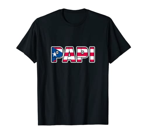 Mens papi puerto rican dad daddy father puerto rico flag t-shirt