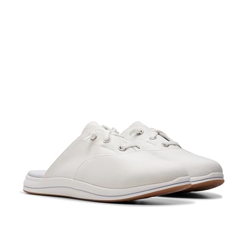 Clarks Clarks CloudSteppers Women's Breeze Clara, White Textile, 9 Medium US