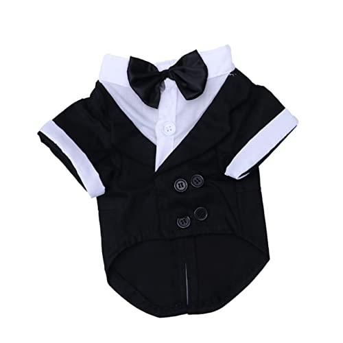 Smoking pour chien HMJGDHX costume de fête formelle avec nœud papillon noir