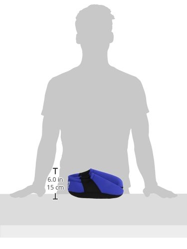 NuFoot Booties Men's Shoes, Best Foldable & Flexible Footwear, Fold and Go Travel Shoes, Yoga Socks, Indoor Shoes, Slippers, Royal with Black Stripe, Extra Large - Thumbnail 2