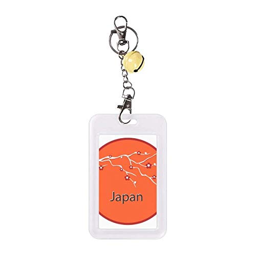 Badge de protection pour carte de crédit japon sakura cloche jaune rigide