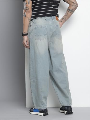 Image of The Indian Garage Co Men Skater Fit Solid Mid-Rise Jeans