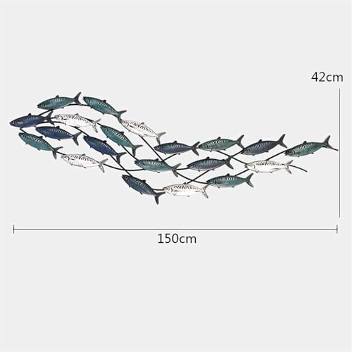 École de poissons œuvre d'art à offrir pour une crémaillère