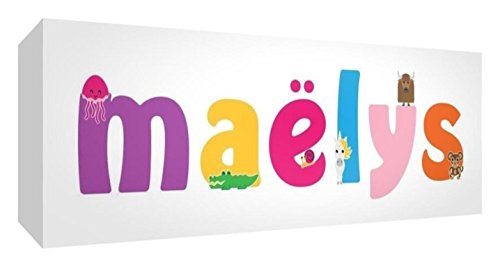 Toile illustrative Maëlys 21x59 cm pour égayer une chambre d'enfant