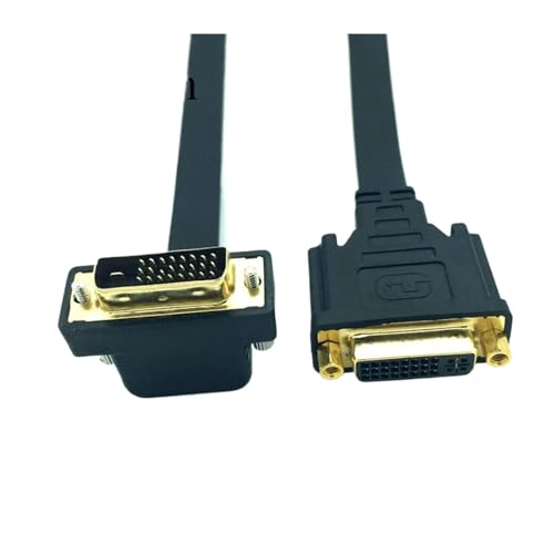 90 Degree Elbow DVI 24+1 Male Female Extension Cable Computer M>oni>tor High-Definition Connection DVI-D-I(D 30cm)