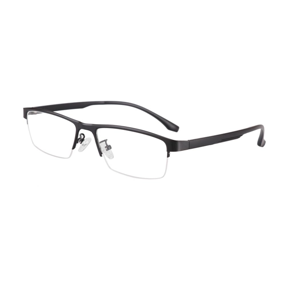 JIETIAN Gafas de Lectura fotocromáticas para Hombre, HD Asféricas Lentes de resina/UV400 Gafas de Sol Marco de Metal,Negro,+0.5