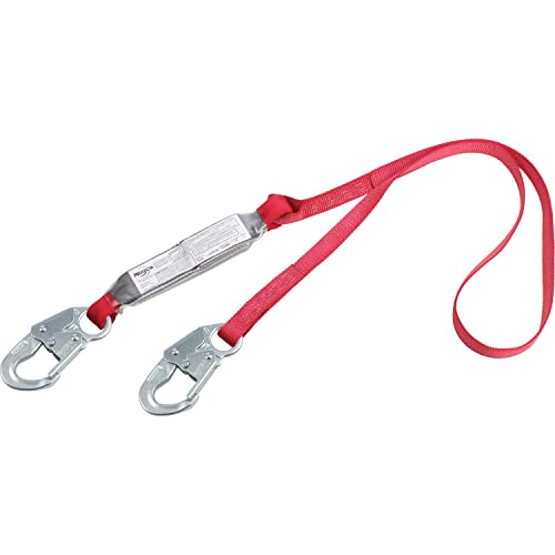 DBI-Sala 1341001 PRO Shock Absorbing Lanyard, 6', Red