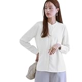 [ニッセン] シャツ・ブラウス ストレッチパウダーサテン配色ブラウス（しわになりにくい・速乾・洗濯機OK・UVカット） 大きいサイズ有 オフホワイト×ベージュ LL