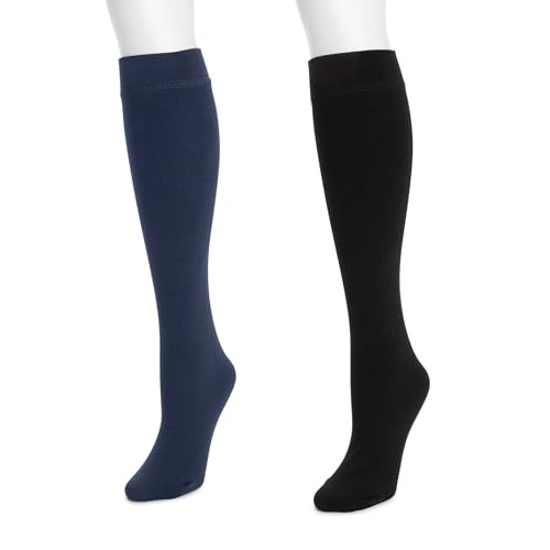 MUK LUKS Women's 2 Pack Fleece Lined Knee High Socks2