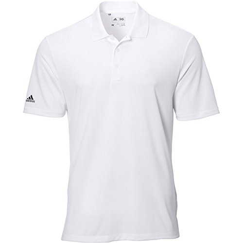 Polo de golf Adidas extensible et respirant blanc taille XL