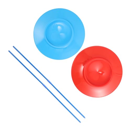 Abaodam 2pcs Circus Juggling Plates Set Kit for Boys and Girls Adults Skill Juggling Toy for Parties Performances
