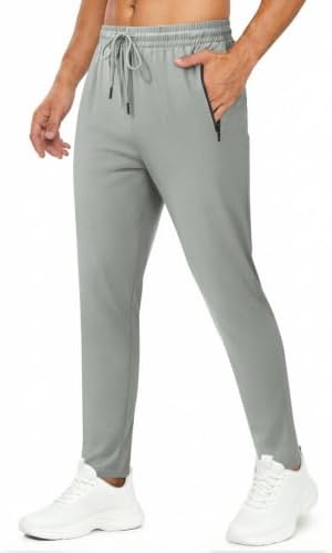 FOGFIRE Mens Sweatpants Joggers with Zipper Pocket Silve Gray X-Large — view 2