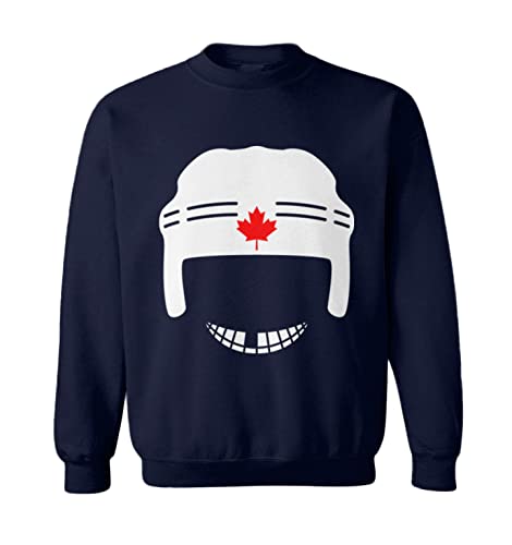 Hockey Head Missing Teeth Toddler Fleece Crewneck Sweater