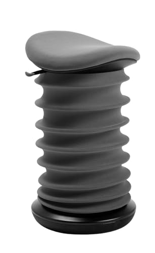 TOPSTAR Taburete dinámico Sitness 4D con Certificado AGR, Color Negro y Gris, Taburete ergonómico para Oficina, Altura Regulable, fortalece la Espalda, Alivia los Discos intervertebrales