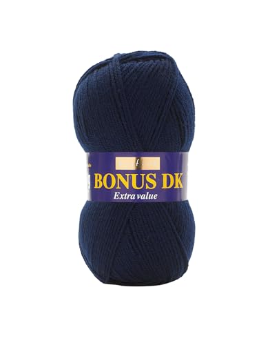 Hayfield - Lana de Tejido Doble Bonus DK (100 g), Hilo, Azul Marino, 19 x 9 x 9 cm