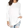 levaca-Womens-Fall-Long-Sleeve-Side-Split-Loose-Casual-Pullover-Tunic-Tops levaca Womens Fall Long Sleeve Sweatshirt Side Split Loose Casual Tunic Tops White L
