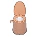 Portable Toilet Folding Plastic Toilet Potty for Pregnant Woman Elder Patient Adult Indoor Outdoor Travel Toilet with Bucket & Paper Holder - 200LBS Capacity (Brown)
