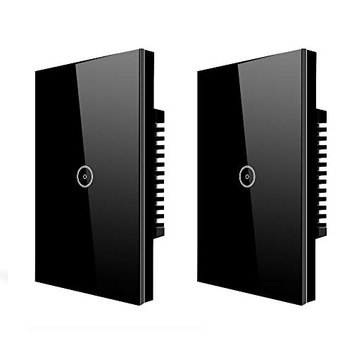 Jinvoo Smart Wi-Fi Touch Panel US 1/2/3, Smart Time Switch, compatible con iOS y Android, con Alexa Echo y Google Assistant, Powered by Tuya, Smart Life