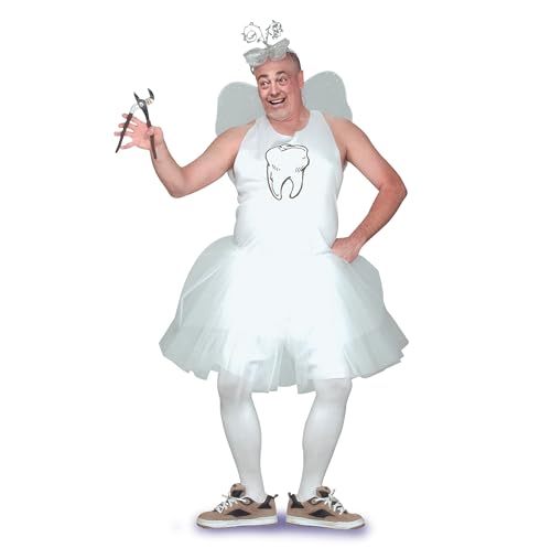 Fun World Costumes mens Tooth Fairy Adlt Cstm Adult Sized Costumes White One Size US