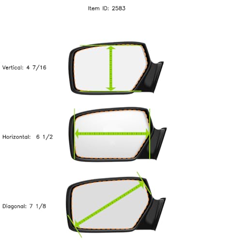 Burco 2583 Driver Side Replacement Mirror Glass for 1989-1995 TOYOTA PICKUP - Thumbnail 6