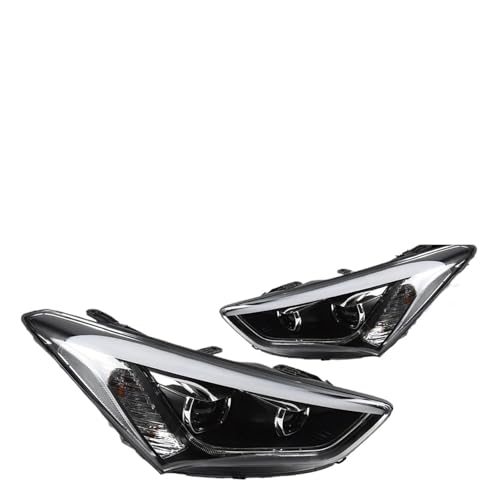 Faros Delanteros Conjunto para Hyundai IX45 para Santa para Fe para Santafe 2013 2014 2015 2016 Faros Delanteros LED con Diseño Coche Faros Delanteros DRL Hid Bi Xenon Montaje De Faros(Headlight LED)