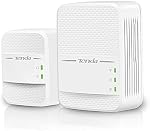 Tenda AV1000 WiFi Powerline Adapter Kit with Gigabit Ports, Powerline Extender with AC650 Dual Band WiFi, Plug and Play, for HD/3D/4K Video Streaming and Gaming (PH10)