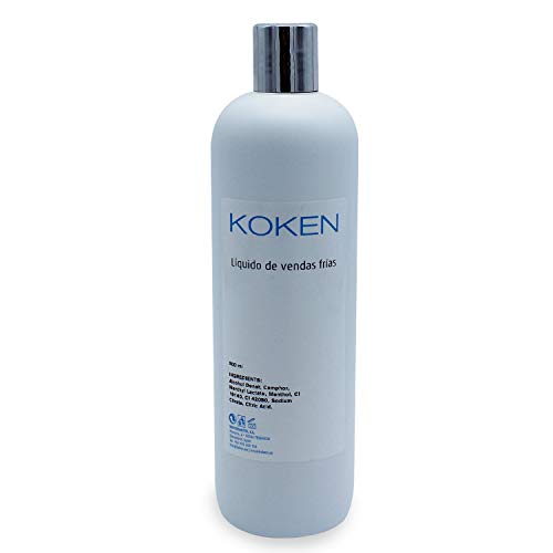 KOKEN - Líquido para tratamientos de vendas frías 500 ml - Relajante Muscular/Anticelulítico/reafirmante - 3 Uso