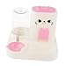 Bothyi 2 in 1 Automatic Pet Feeder Water Dispenser Portable Travel Supplies Cat Food Bowl Food Container for Kitten Small Dogs Bunny, Pink