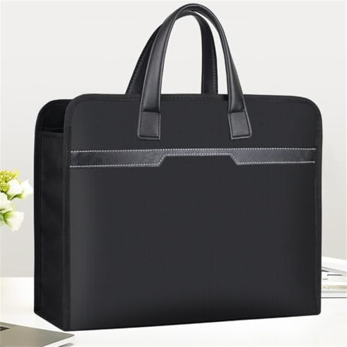 Document Bag Black Handbag Casual Canvas Business Briefcase Large Capacity File Handbag Waterproof Thickened2