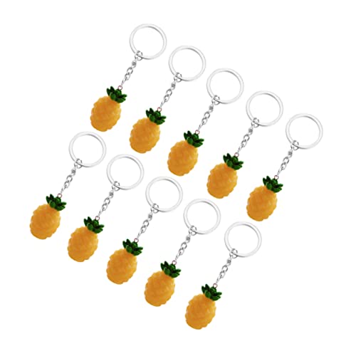 BESPORTBLE 1 Juego Colgante Imitación De Piña Accesorio Decorativo Resina Amarilla 10 Piezas