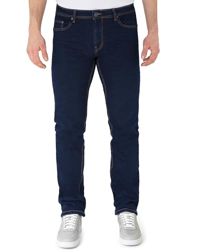 BARBONS Herren Jeans - Regular-Fit Stretch - Hochwertige Straight Jeans Herren Hose - Business Anzug Freizeit Blau 36W / 32L