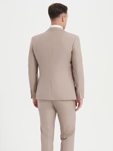 Men Suits Slim Fit 3 Pieces Sets Tuxedo Blazer Vest Pant Notch Collar Solid Black Tie for Wedding Business Dinner3