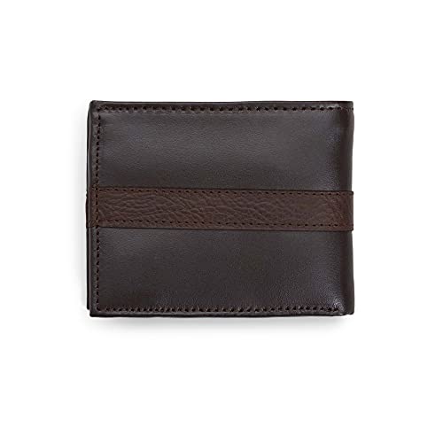 Tommy Hilfiger Men's Leather Slim Bifold Wallet With Coin Pocket, Brown, One Size #TOP1