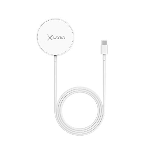 Wireless Charging Pad Magnetic 15W Blanc chargeur induction rapide Qi