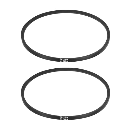 uxcell 2Pcs 3L285 Classic Wrapped Rubber V-Belt, 28.5"(724mm) Outside Circumference, 3L Profile V Belt 3/8" Width 7/32" Height