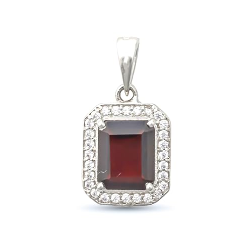 Pendentif grenat rhodolite en argent 925, le cadeau idéal et symbolique pour femme