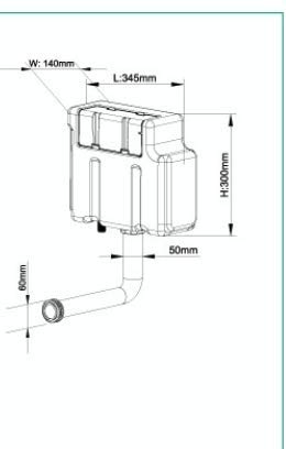 Botón de doble descarga 3/6L cromado para sistemas de cisterna oculta 5