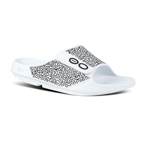 Image of Men's OOahh Sport Flex Sandal - White Labyrinth (SALE)
