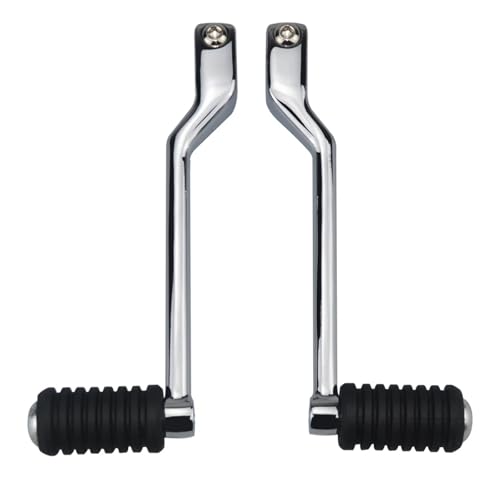 MNEVZX Motorräder Links Ferse Kappe Shifter Schalthebel Fit Für Harley Touring Heritage Softail Road King Davidson Electra Fußschalthebel(Chrome Left 1 Set)