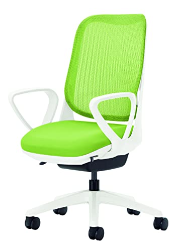 ライオン事務器 オフィスチェア サークルアーム ライド アップルグリーン 79810