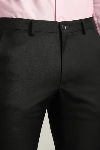 Image of Van Heusen Men's Fashion Formal Mid Rise Slim Fit Premium Formal Trousers | Superior Comfort | Auto-Flex Waist Band | Soft Touch