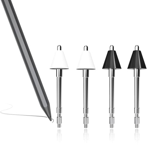 BLOGLOER 4X Pointes Originales de Rechange pour Lenovo Tab Pen Plus, Pointes de Stylet de Rechange, Stylo Pointe Toucher Pointes Nibs, Demi Cœur Métallique...