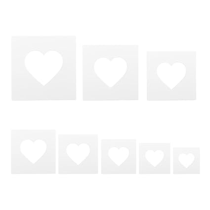 8 PCS Large Heart Stencil, Heart Stencils Different Sizes, Heart Template, Heart Template Stencil, Large Heart Stencil, Heart Stencils for Painting, for Painting Template