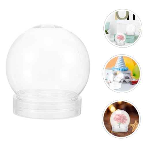 Bolas de plástico transparente rellenables para personalizar adornos navideños 7