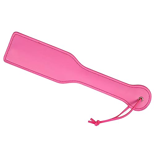 JIHUOO PU Leather Sex Flogger Paddle Horse Riding Crop Whip Tickler Horse Jump Bat Equestrian Crops Couples Games for Adults Pink