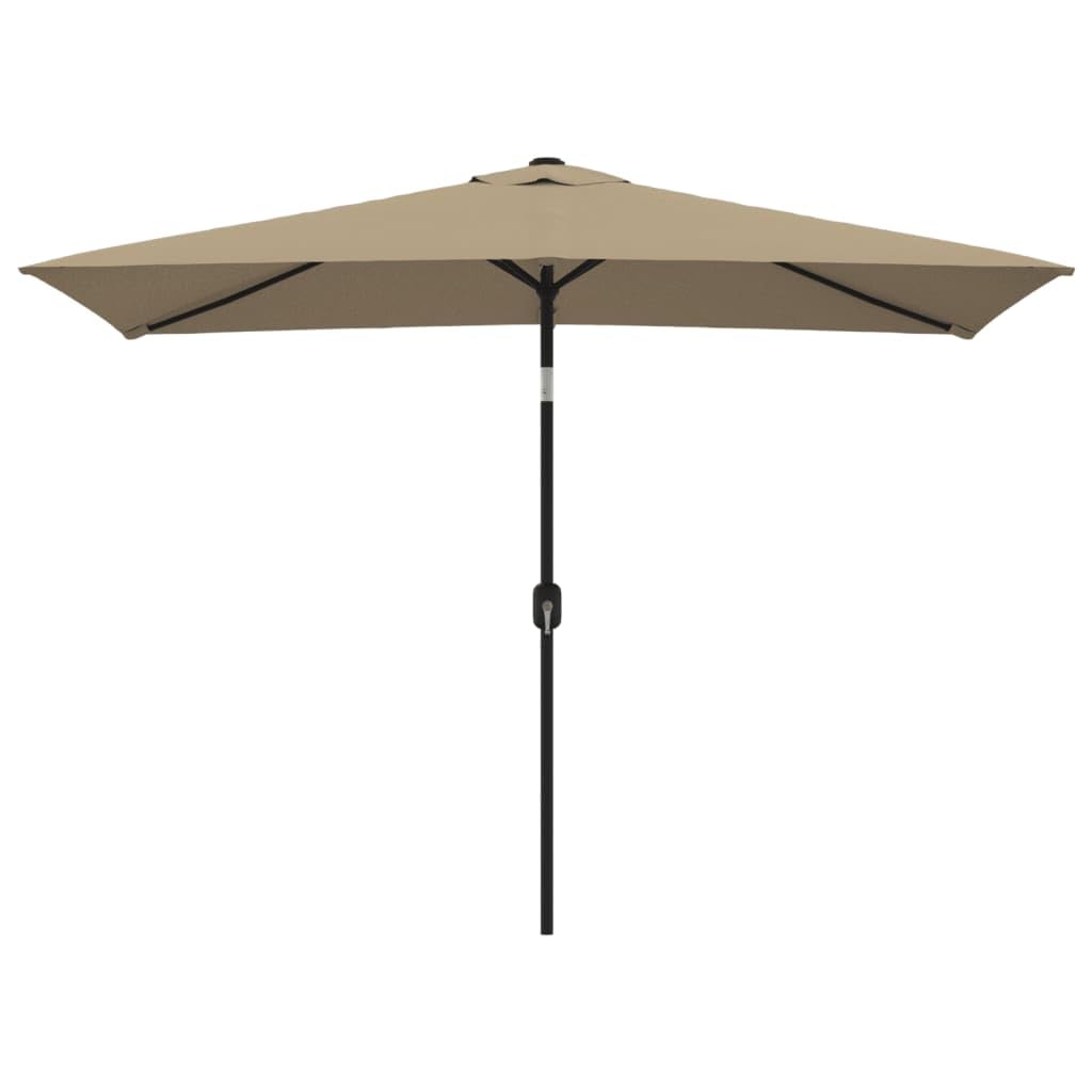 vidaXL Outdoor Parasol with Metal Pole 300x200cm Taupe Garden Umbrella Shade
