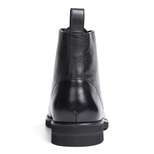 Anthony Veer James Lace-up Boots for Men | Full Grain Calfskin Leather | Studded Rubber Outsole | Ortholite Cushion Comfort Footbed | Blake Stitch Construction | Flat Waxed Laces | Black3