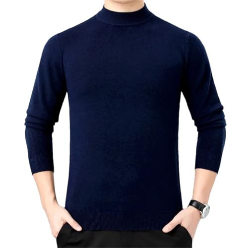 Dcvmvmn Mens Winter Warm Casual Long Sleeve Half High Collar Bottomed Sweater Knit Sweater