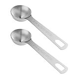 BERYLER 2PCS Yeast Measuring Spoon, Stainless Steel 2-1/4 Teaspoons, 2.25tsp, 0.25 Ounces